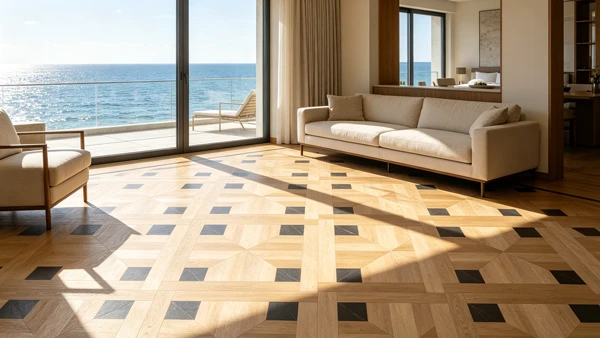 Herringbone and parquet commercial flooring